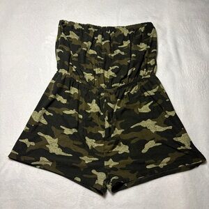 Ardene Strapless Camo Romper Shorts